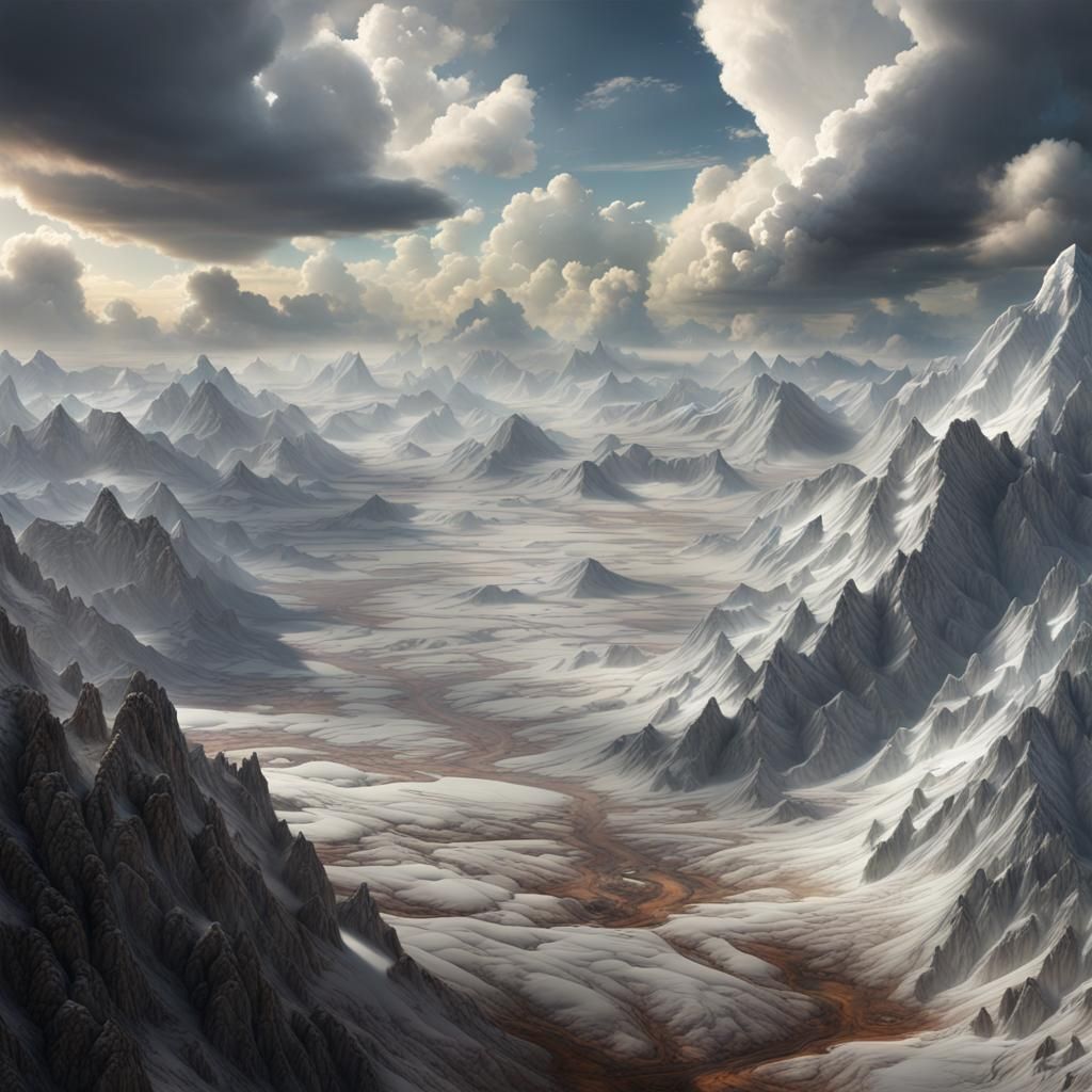 Fantastical Cloud Terrain in Detailed Matte Painting