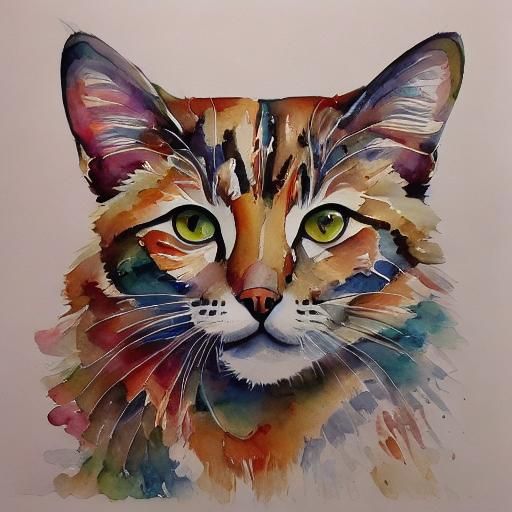 Stylized Watercolor Art with 3D Shading