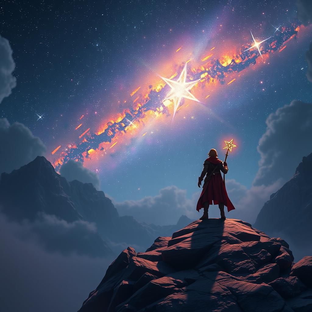 Celestial Starman in a Detailed Digital Painting