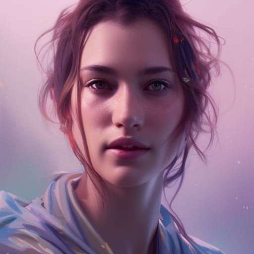 Cheerful Friends Portrait in Detailed Splash Art Style