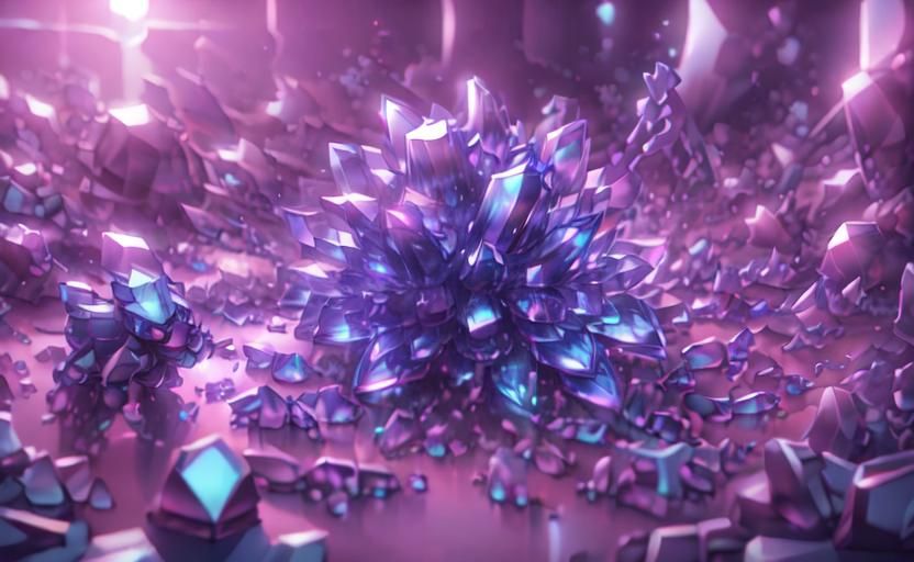 Robotic Beetles on Moon with Glowing Crystals