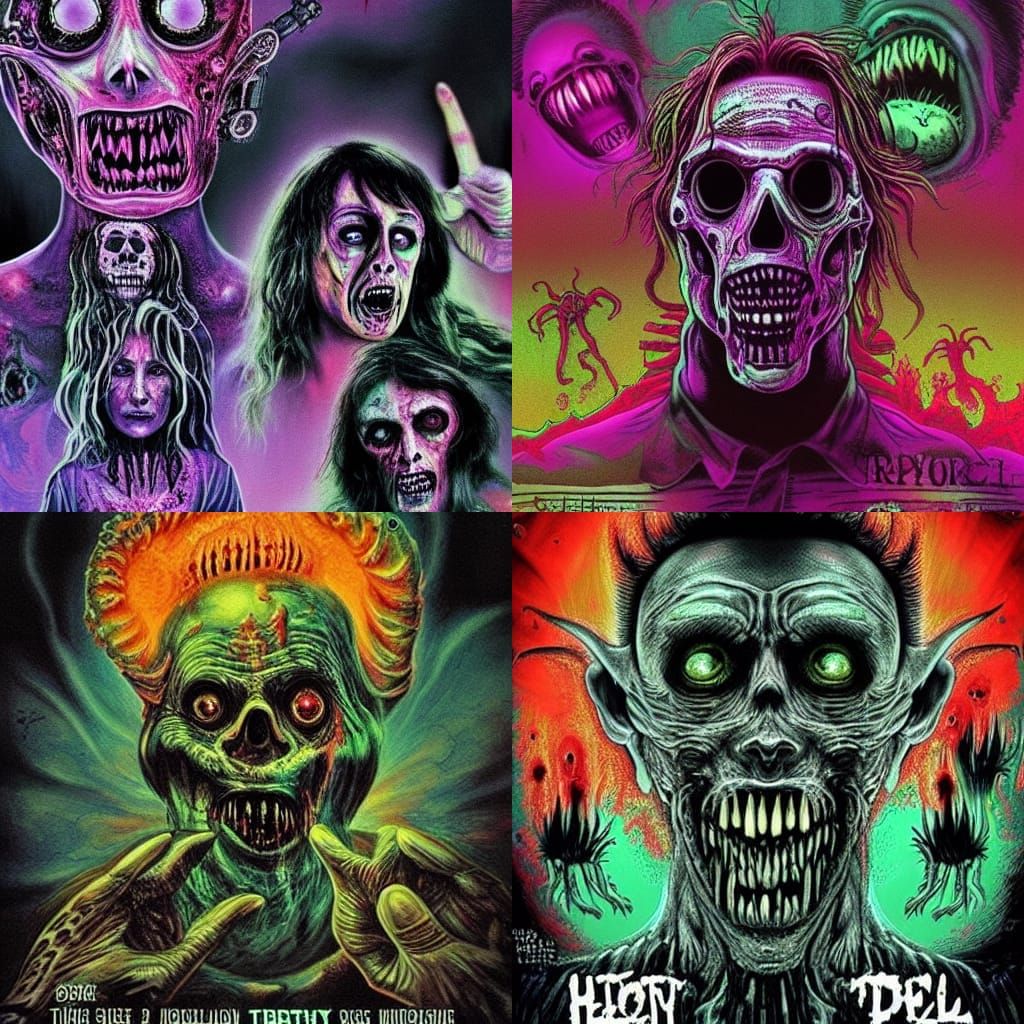 Psychedelic Horror Monster from Hell