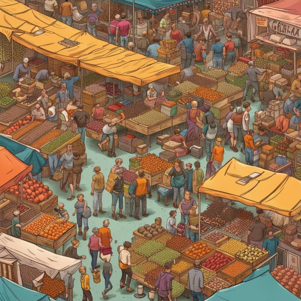 Colorful Farmer's Market in Catalonia