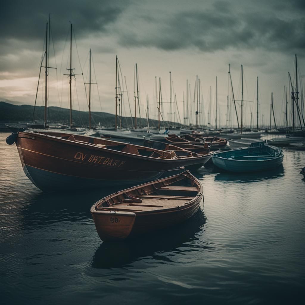 Dramatic Cinematic Boats at Harbor