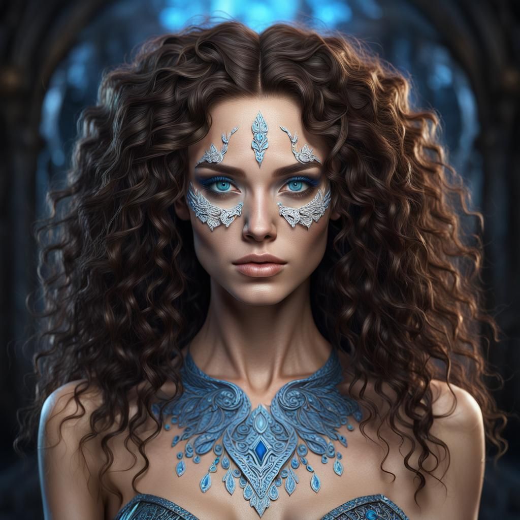 Detailed Portrait of a Beautiful Woman: Fantasy Art
