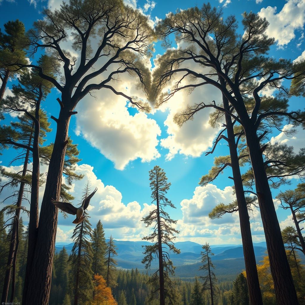 Heart Canopy Opens to Azure Sky