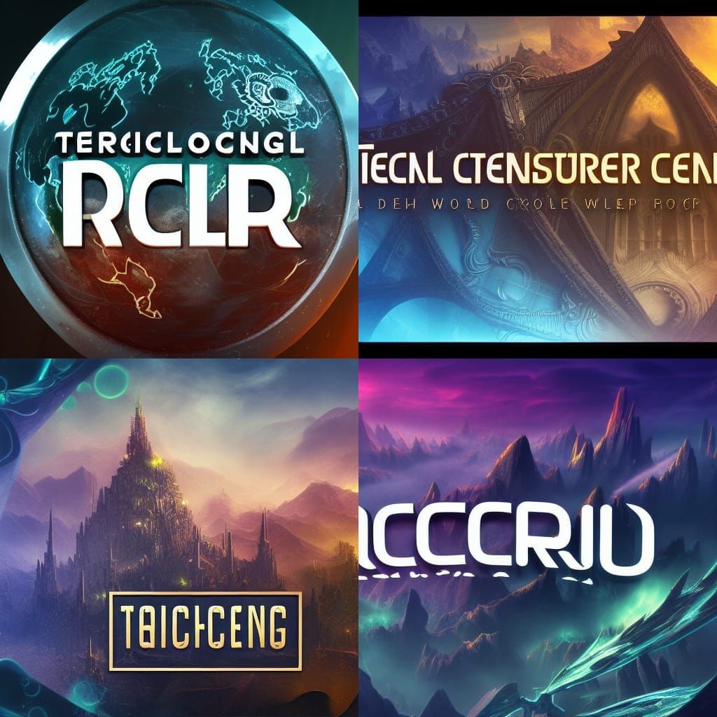 Technical Coding World Logo in Detailed Matte Painting
