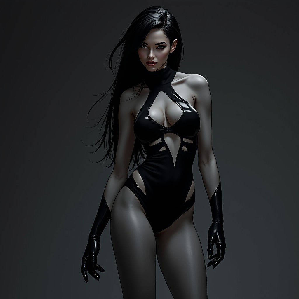 Edgy Graphic Novel Humanoid with High Contrast Lighting