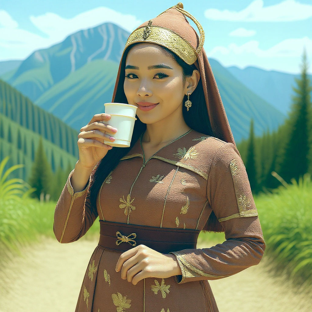 Stylish Asian Woman in Attractive Outfit