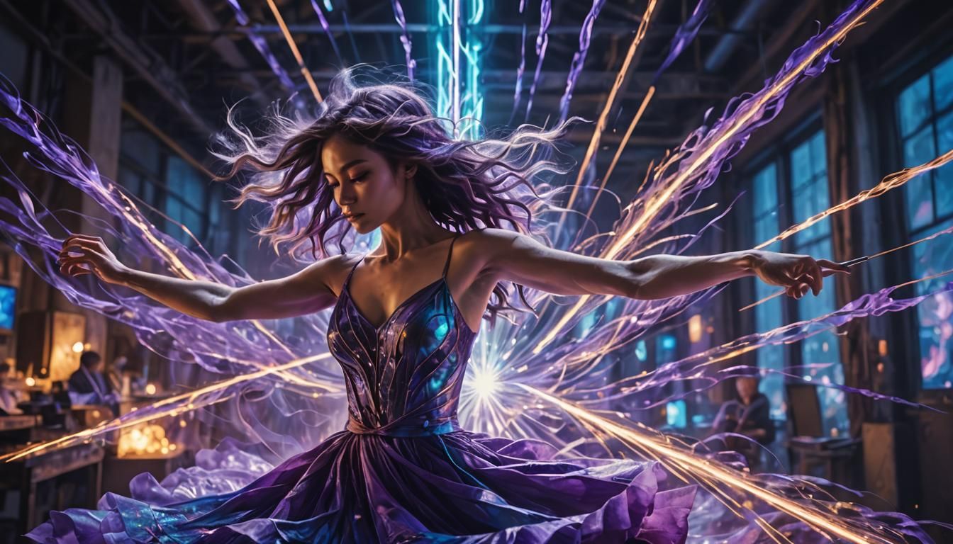 Vibrant Needle Injection in Futuristic Style