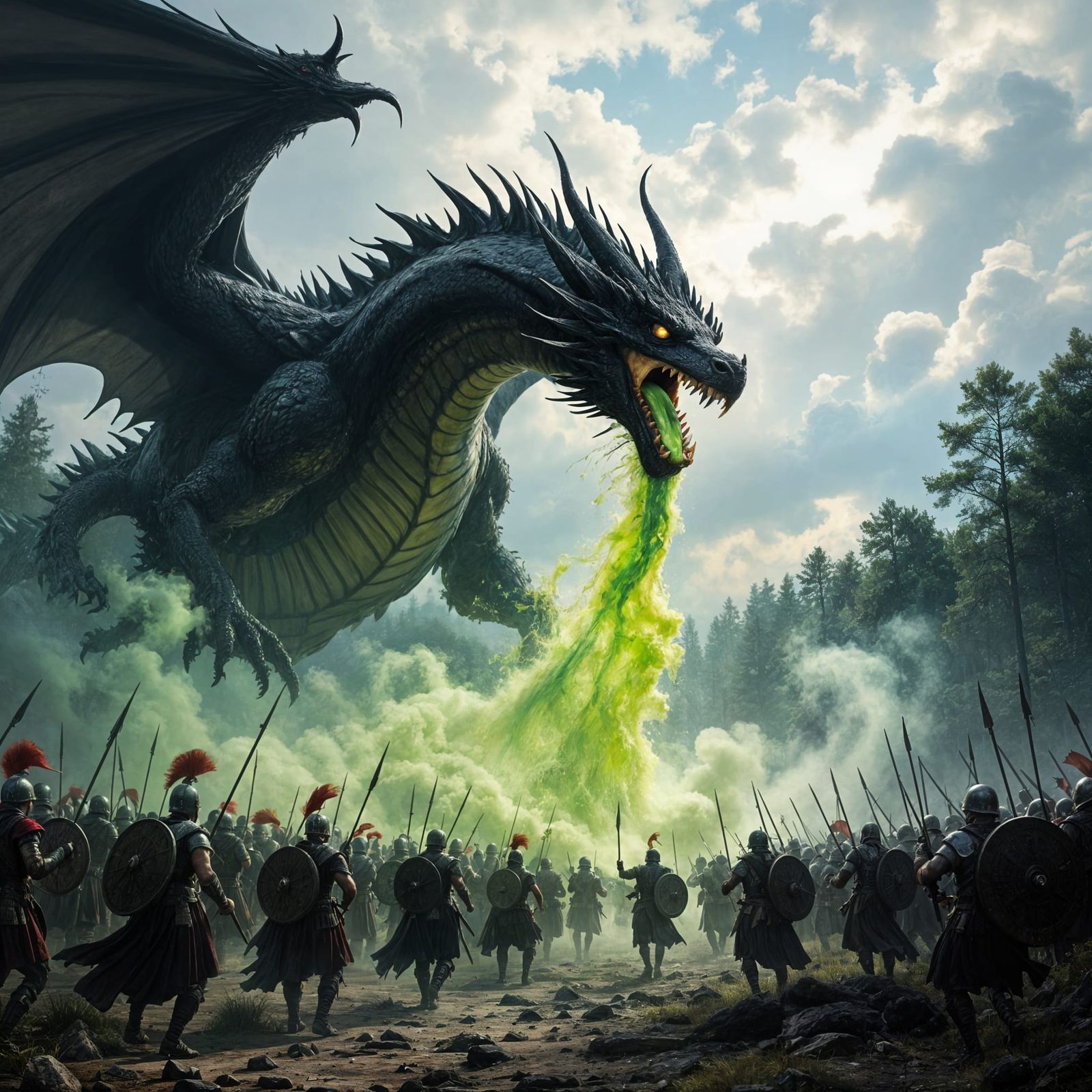 Black Dragon's Acid Attack on Roman Legion