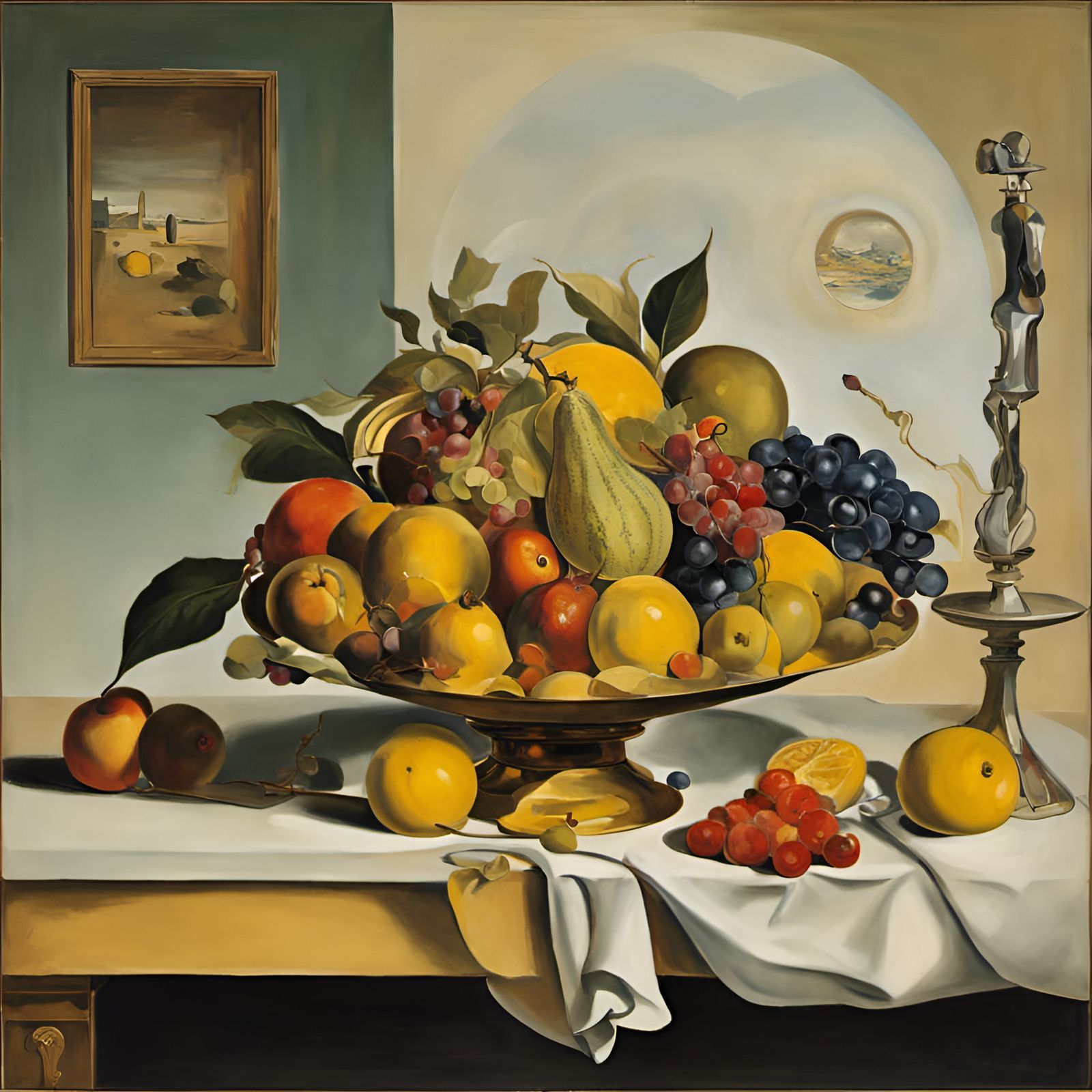 Surreal Still Life with Fruit, Faceted Art