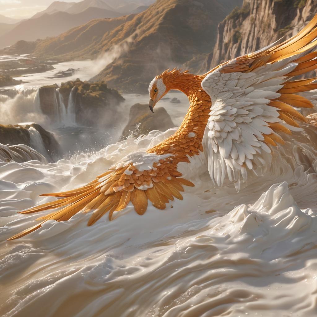 Phoenix Rising Macro Shot in Digital Art