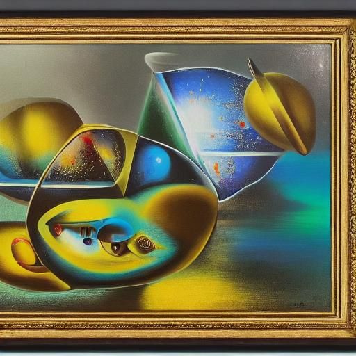 Surreal Melting Ice and Pearl Painting