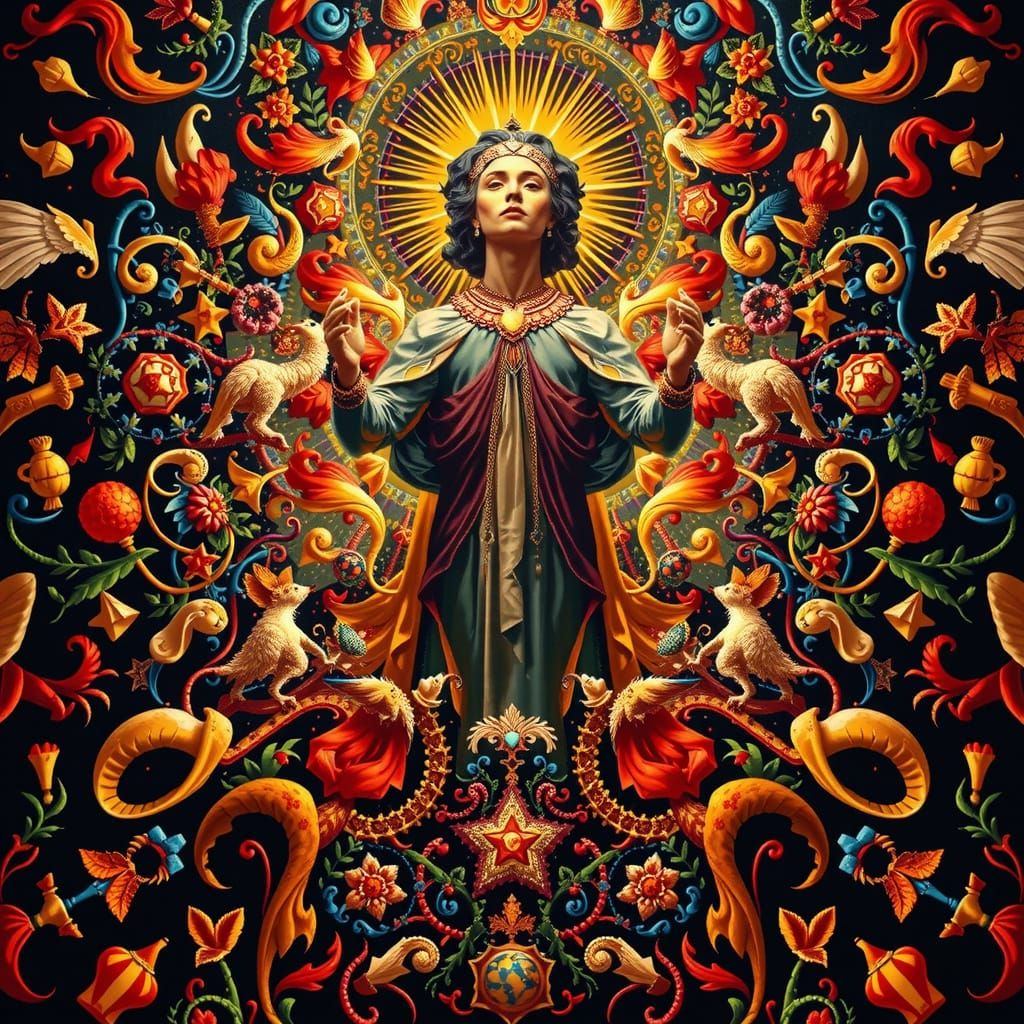 Masterpiece Painting of Beauty and Truth