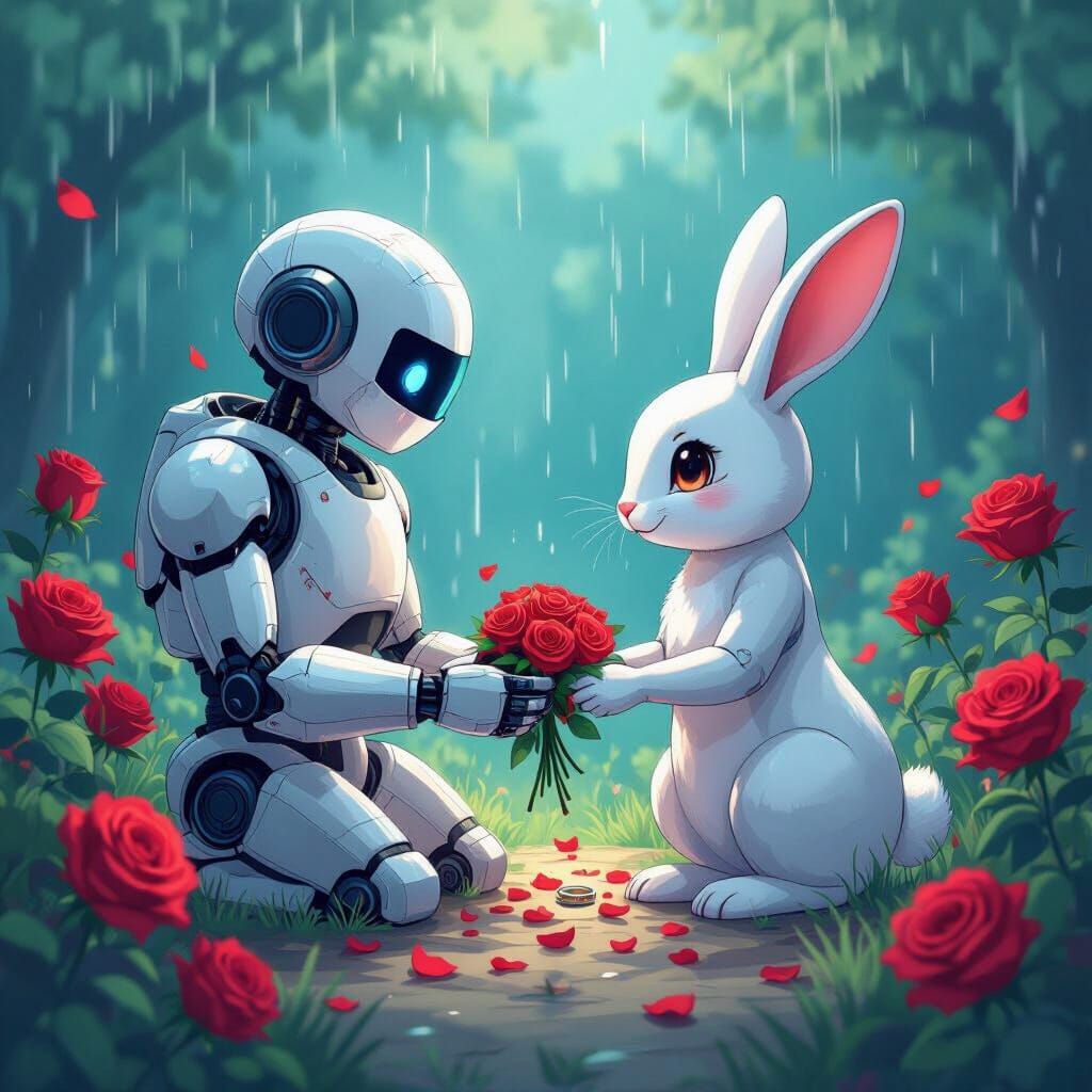 Robots and Rabbits: Manga Romance in the Rain