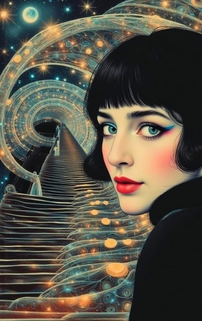 Greta Garbo's Dreamy, Psychedelic Portrait in a Kaleidoscope...