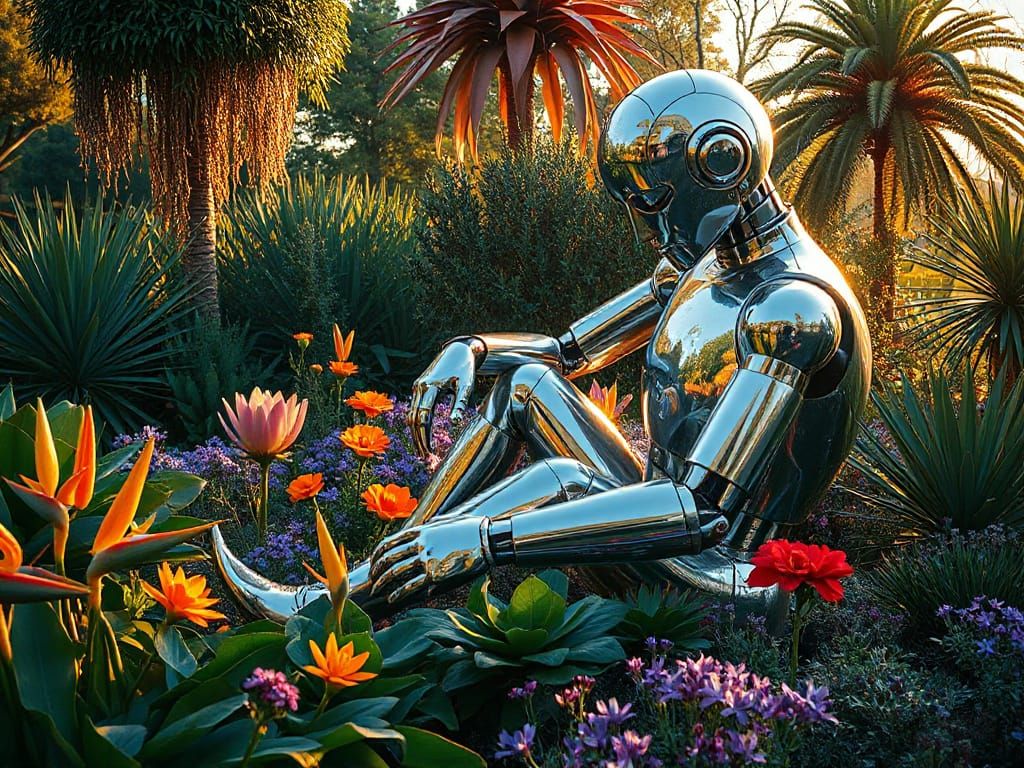 Robot Gardener in a Surreal Future