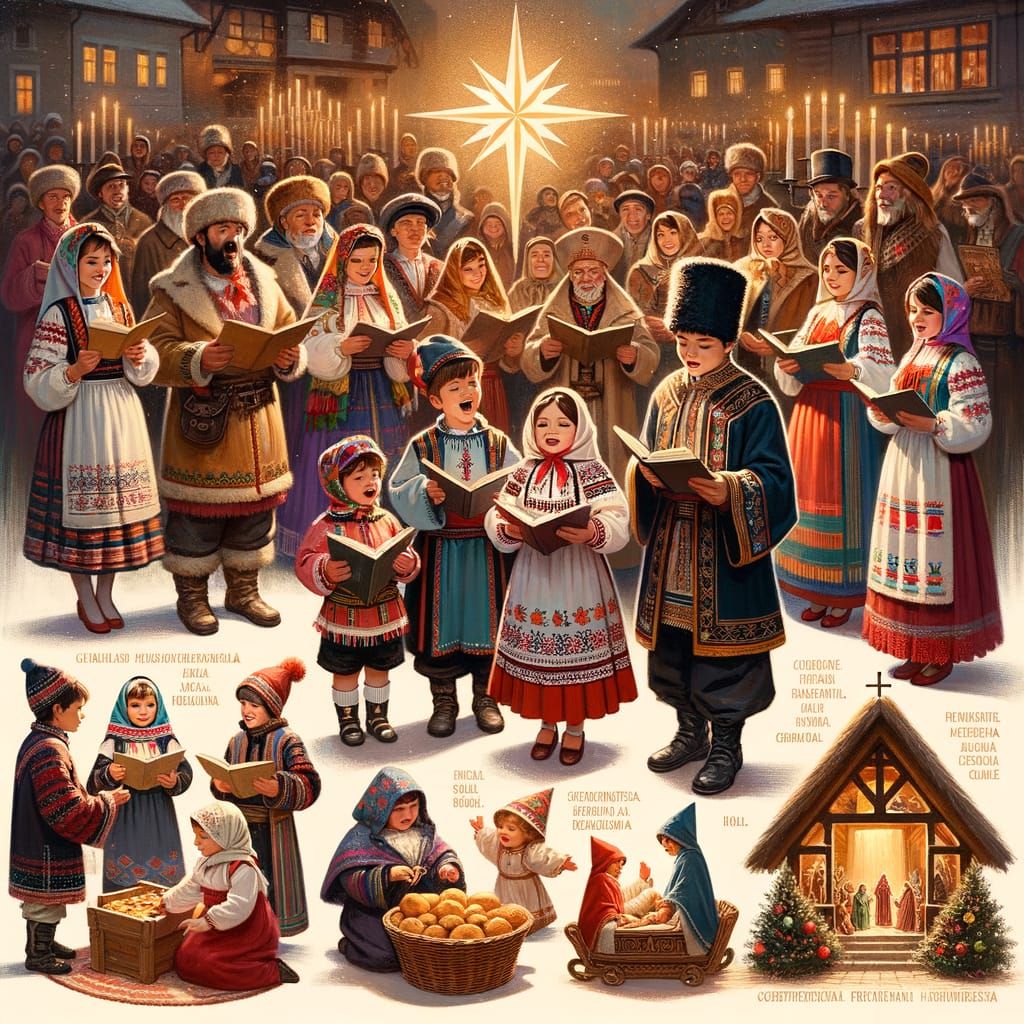 Romanian Carolers Celebrate Christmas Traditions
