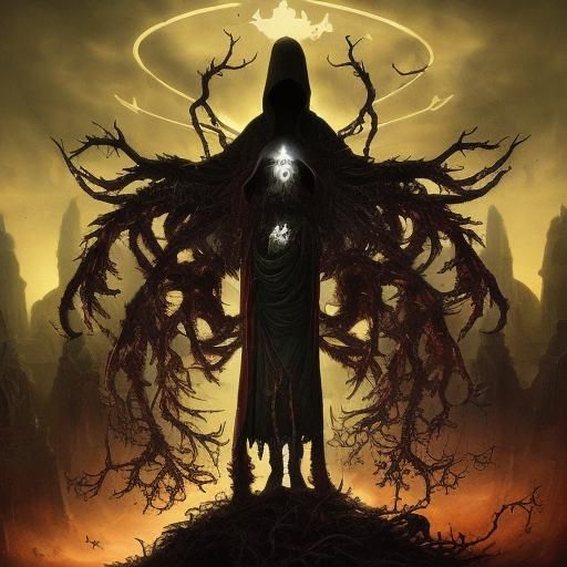 Dark Priestess Invokes Mysticism at Gothic Altar