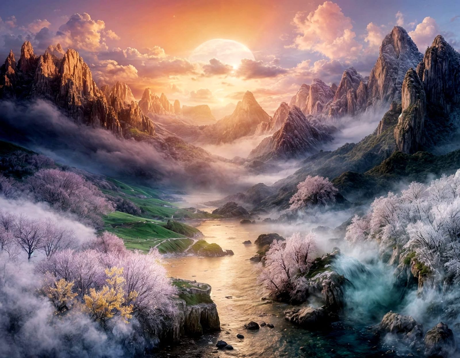 Vibrant Sunrise Over Chinese Landscape in Fabio Cembranelli ...