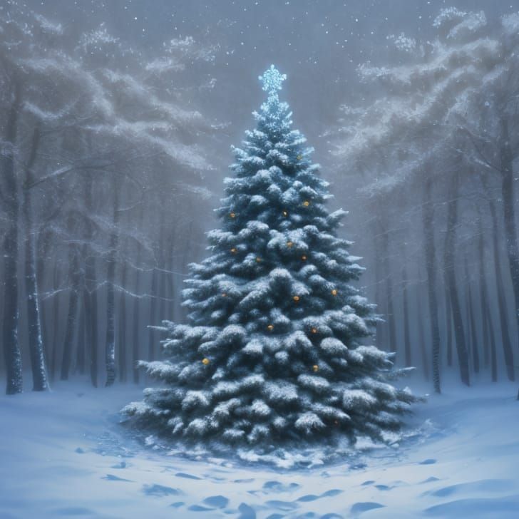 Stunning Blue and White Christmas Tree