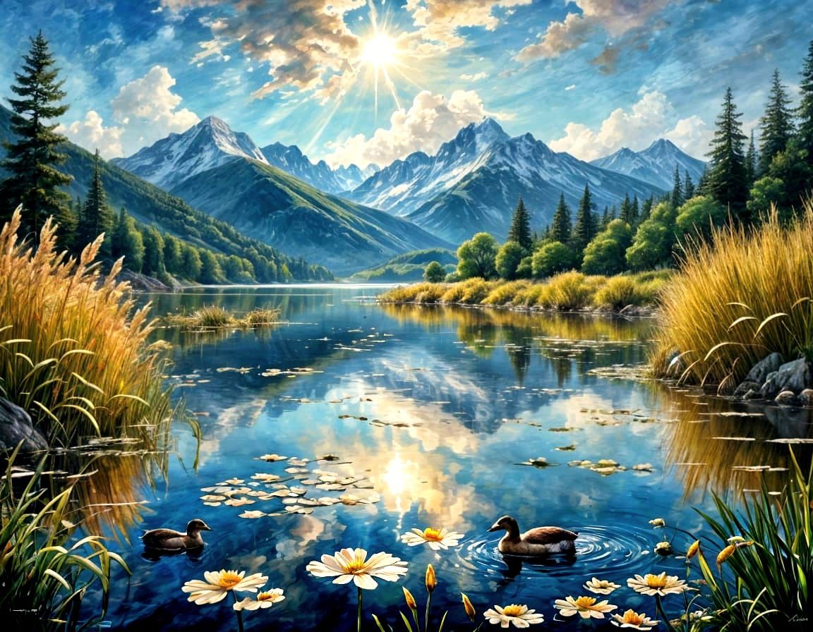 Diucks on Mountain Lake