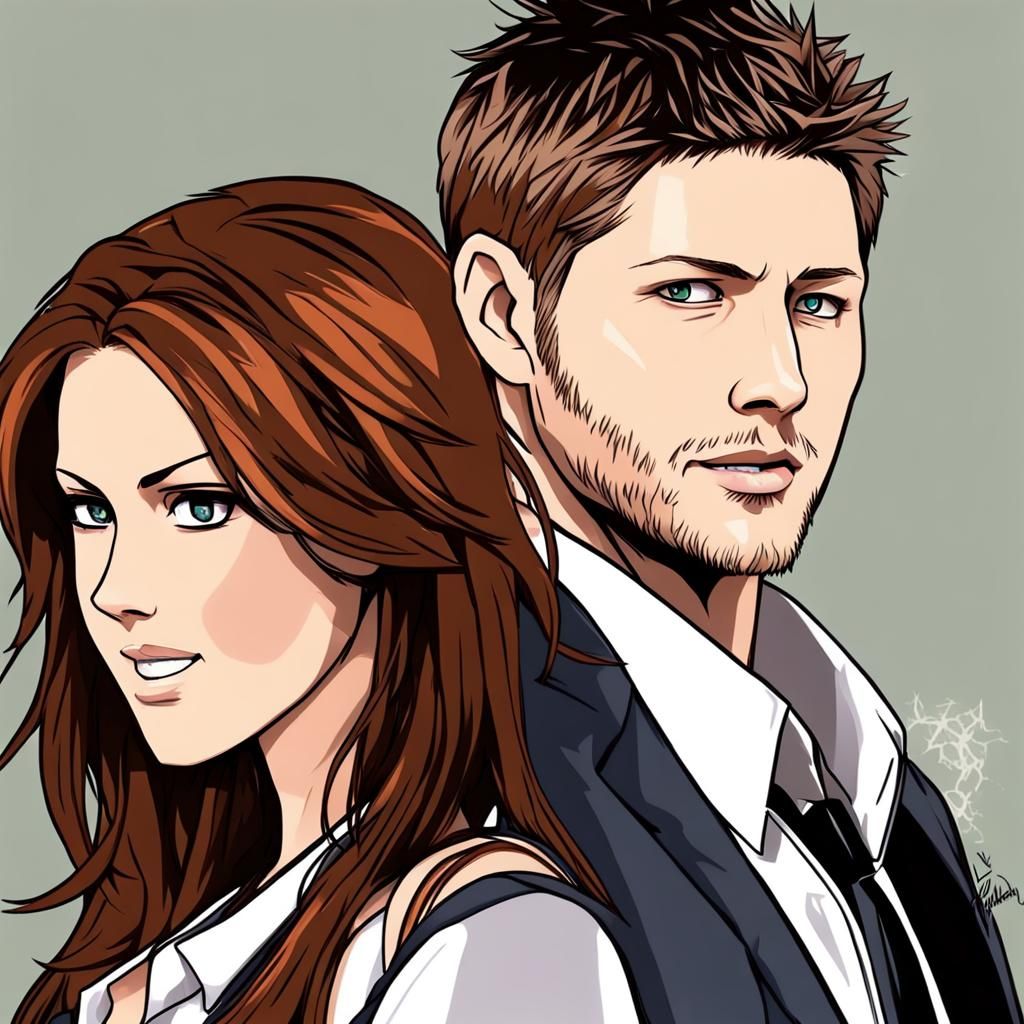 Anime Style Image of Two Figures