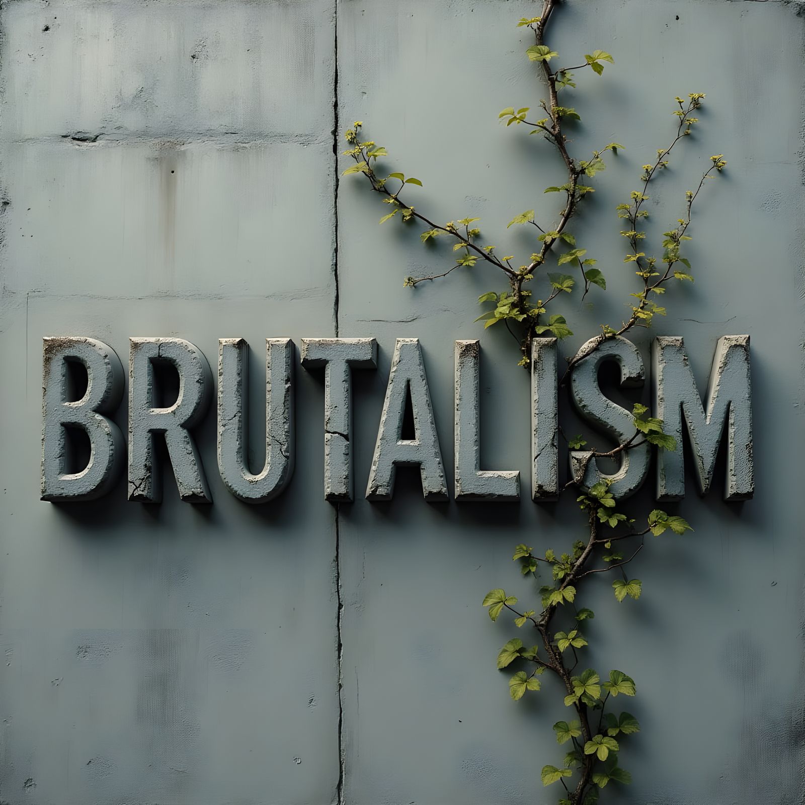 Brutalist Architecture Meets Whimsical Nature