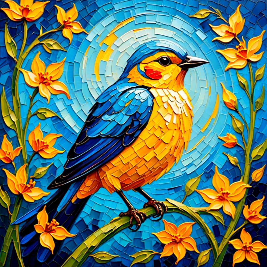 Blue and Yellow Bird