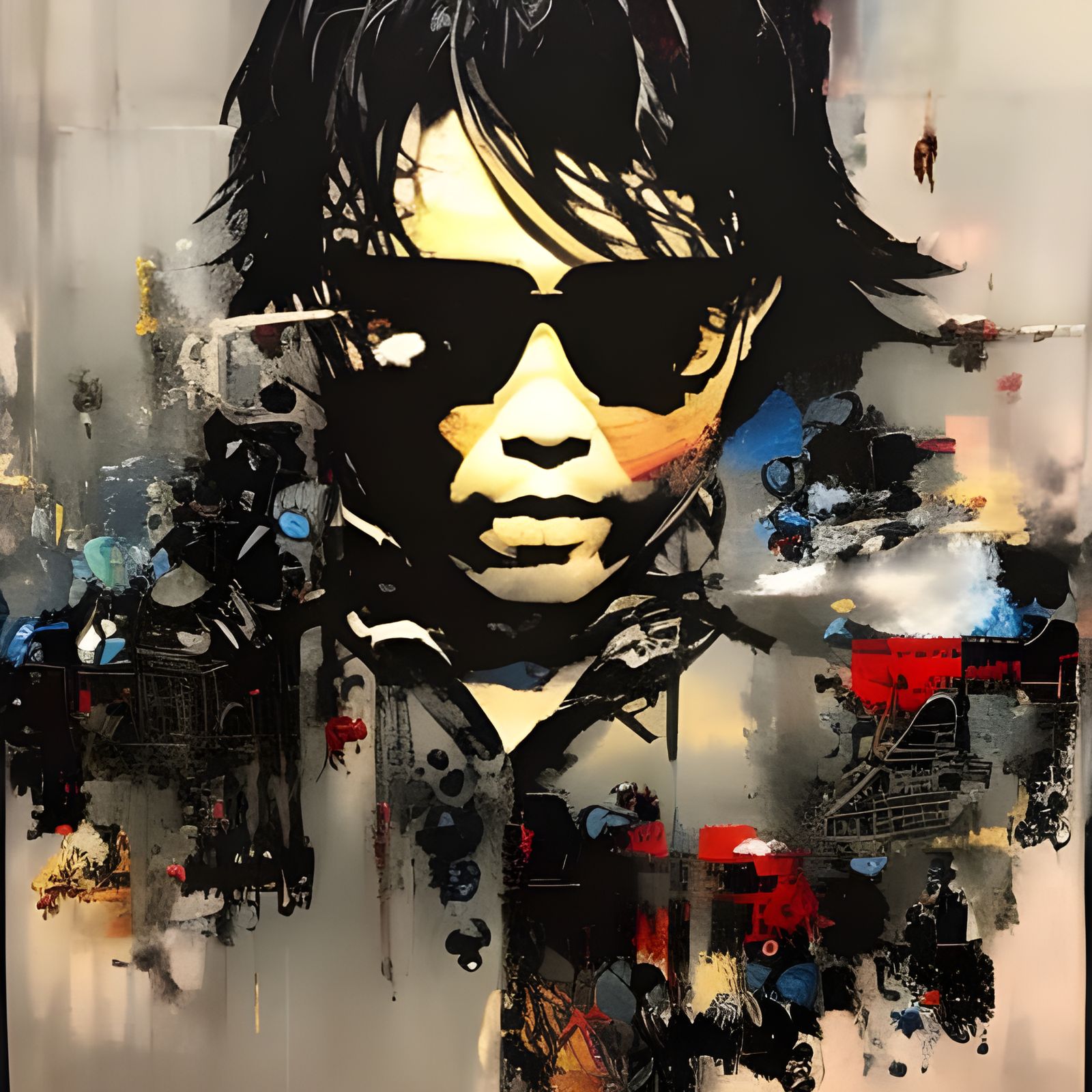 Encaustic painting by Yoji Shinkawa