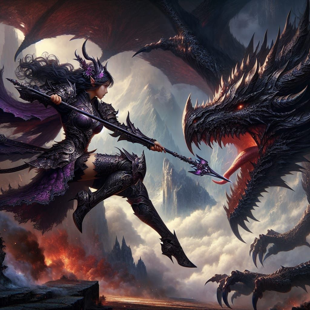 Epic Dragoon Attack on Black Dragon