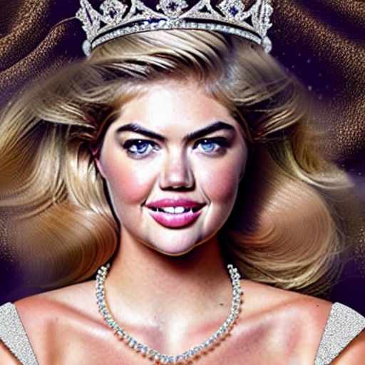 Kate Upton as a Queen in Cathedral Interior