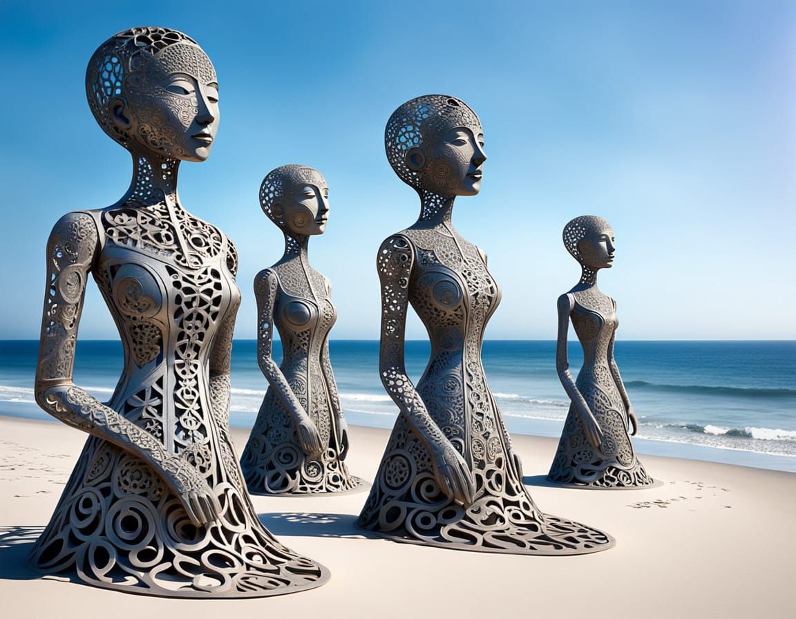 Dreamlike Serenity in Folk Art Style