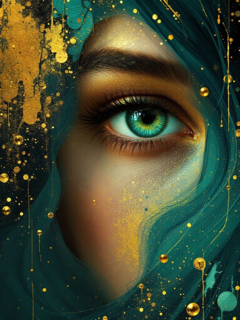 Golden Goddess with Emerald Eye