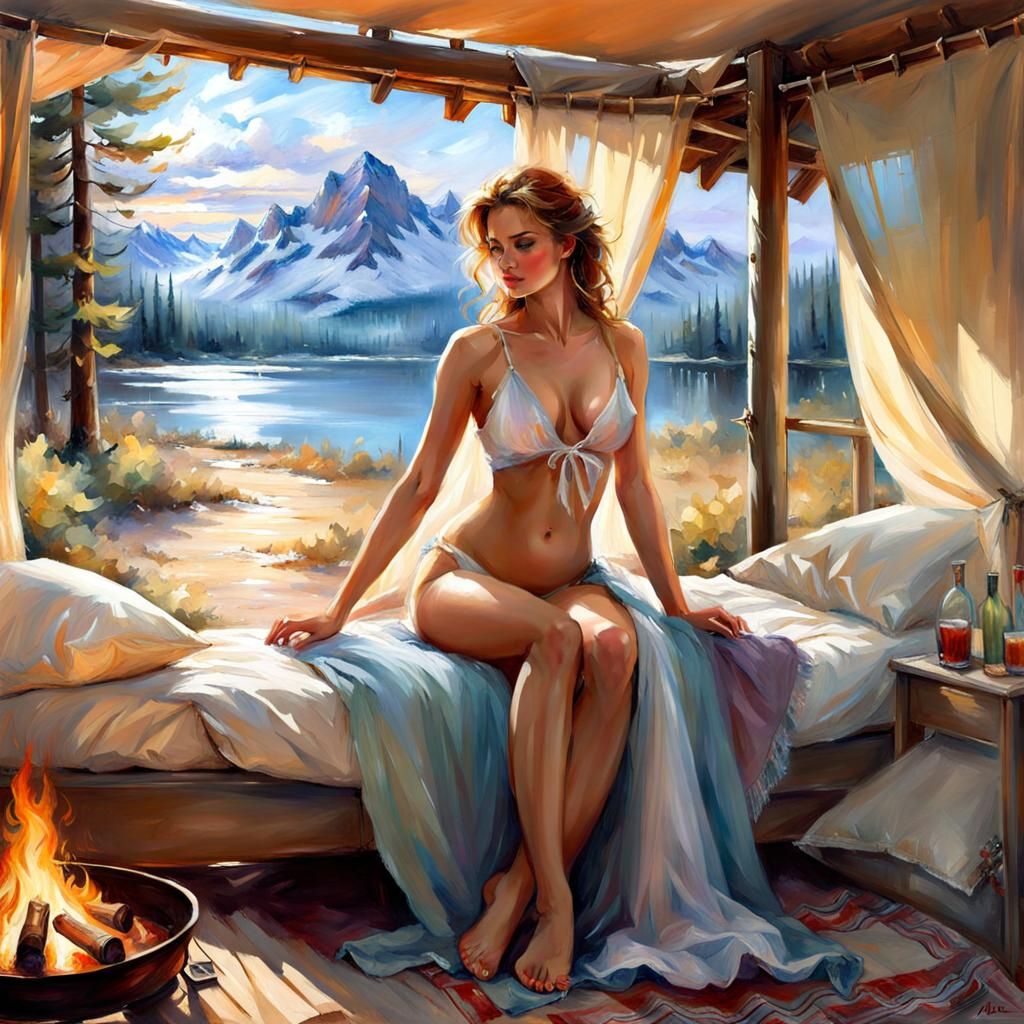 Tranquil Campsite: Romantic Academia Aesthetic