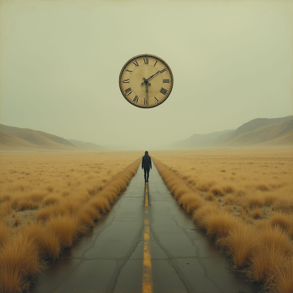 Timeless Figure in Golden Sands