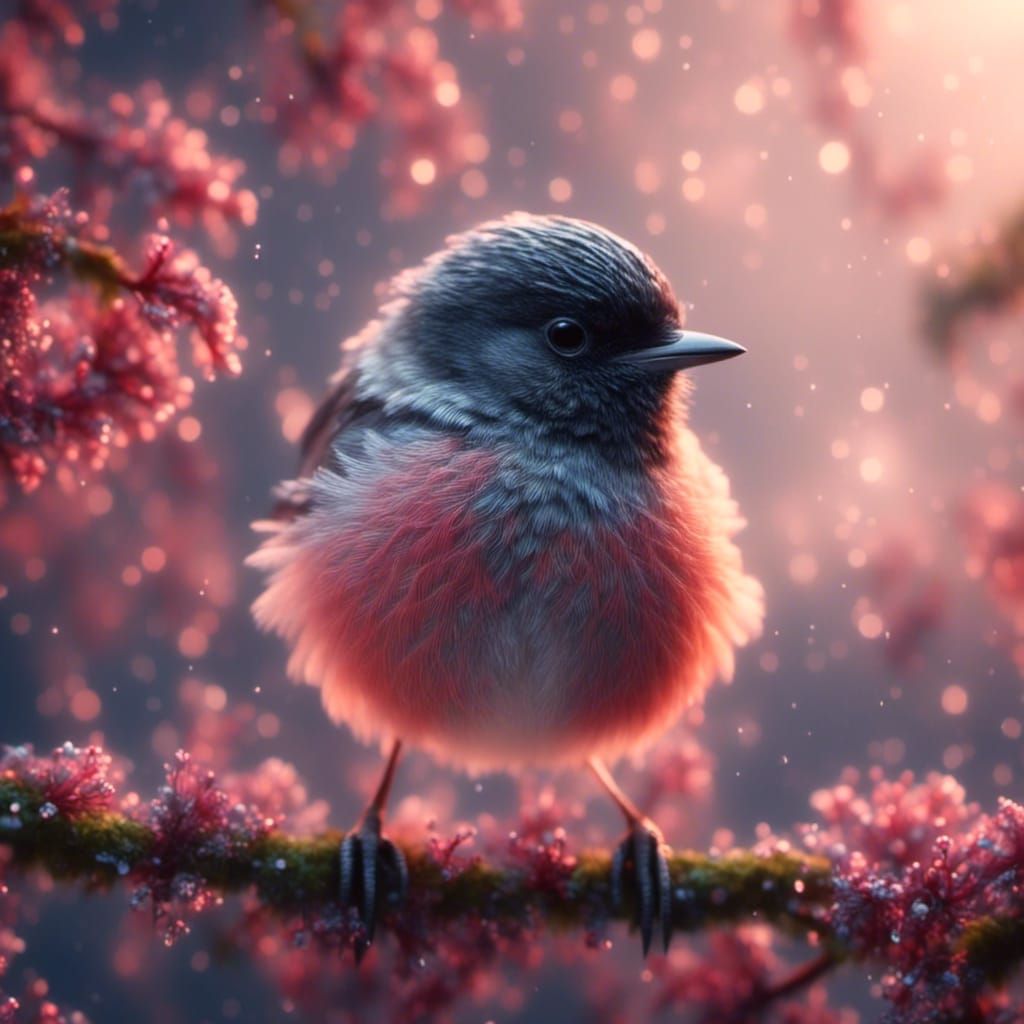 High-Resolution Close-Up of a Cute Bird