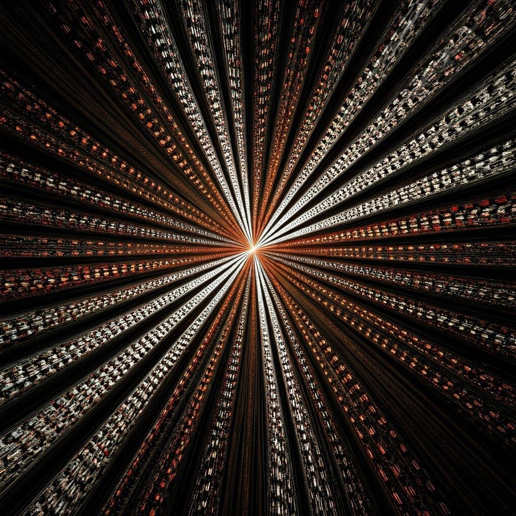 Fractal Pixel Art in Psychedelic Style