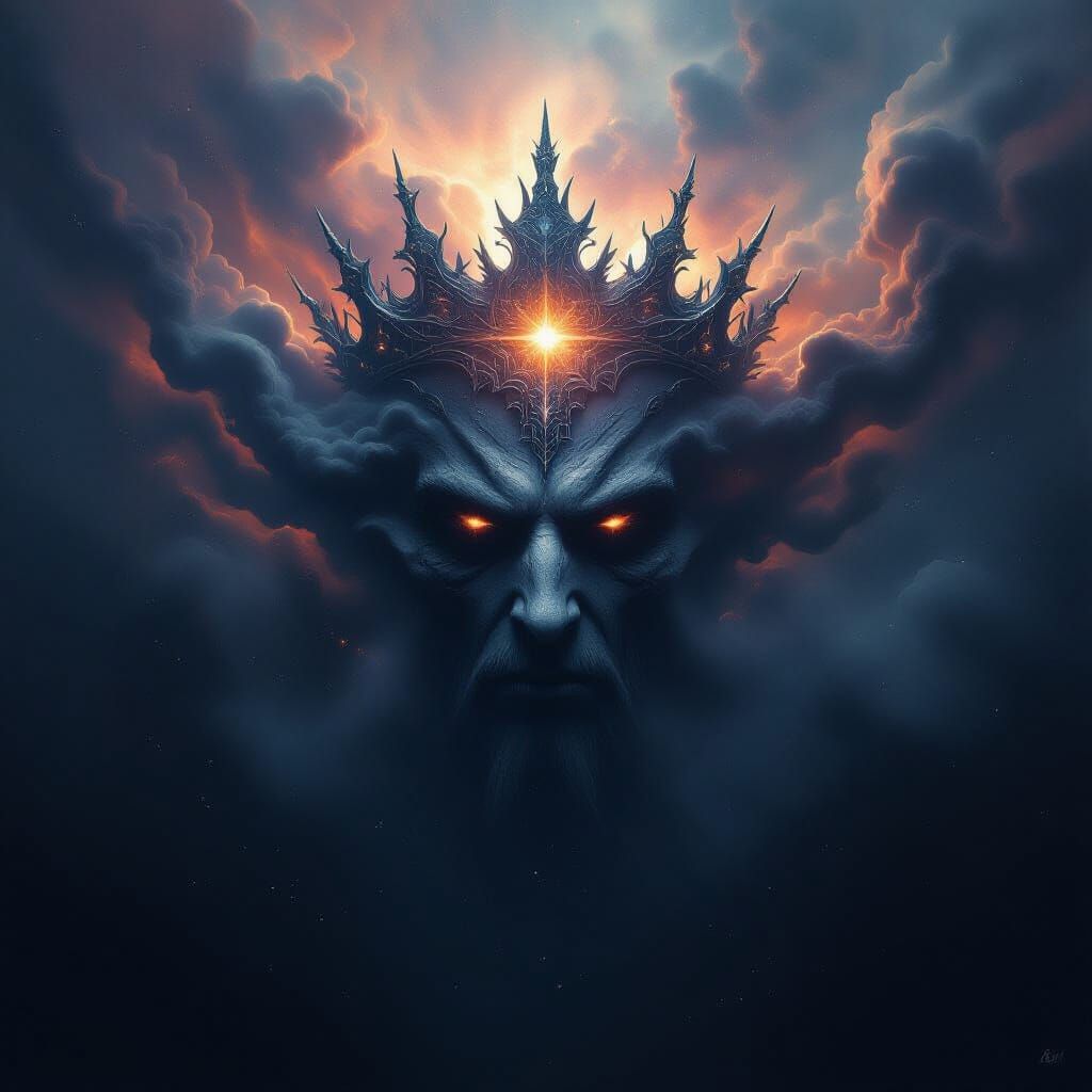 Cosmic Entity Crowned with Stars and Black Holes