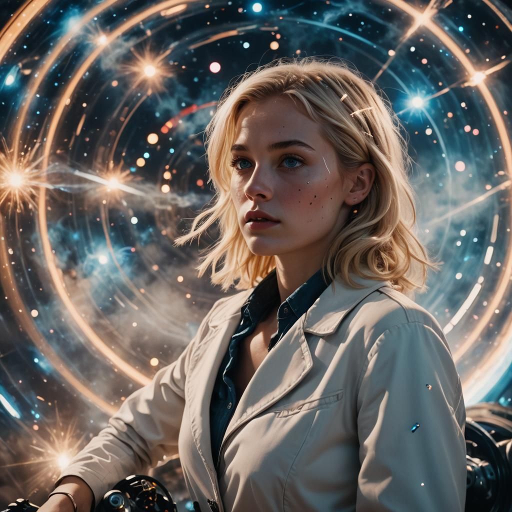 Blonde Babe in Motion: Hyper-Realistic Cinematic Still