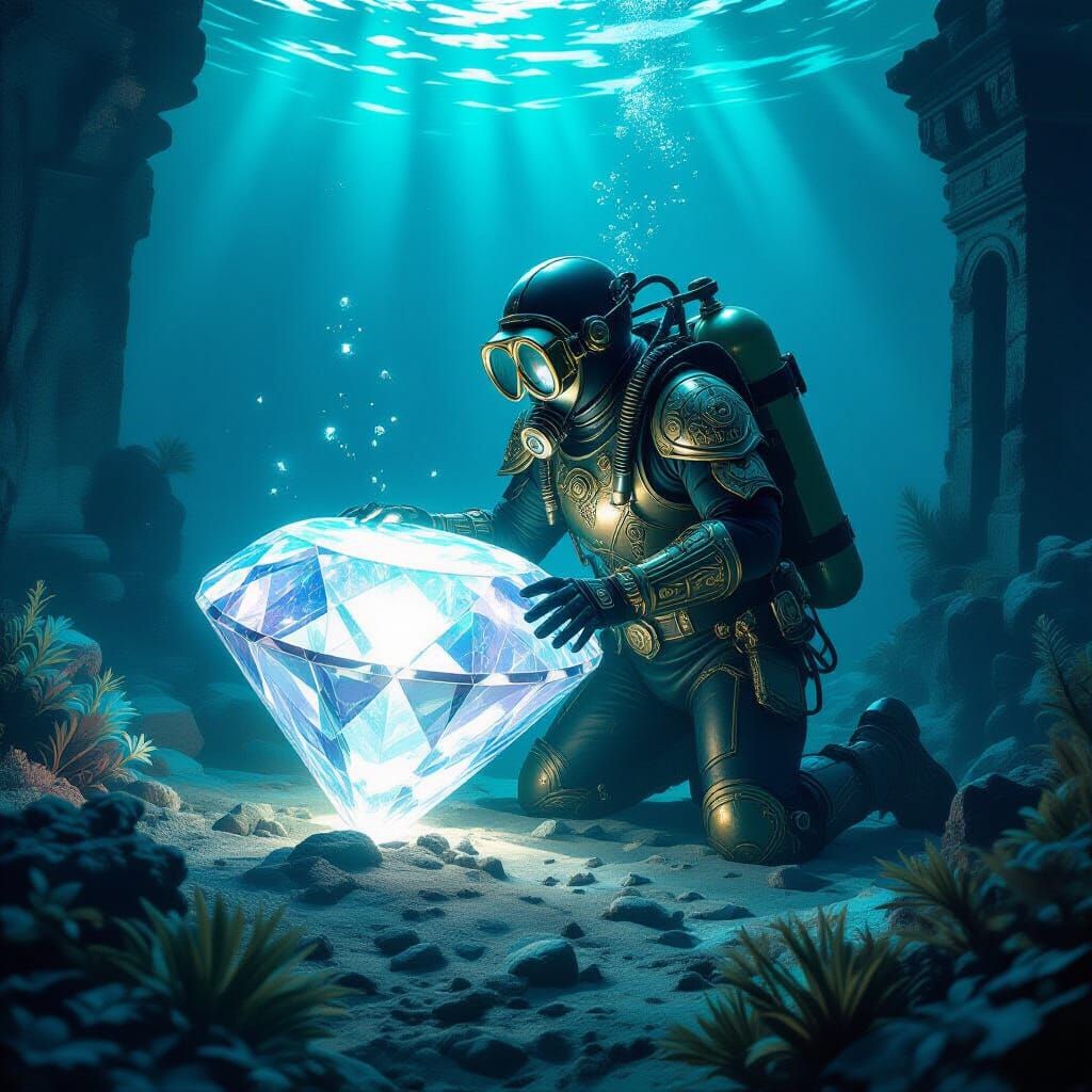 Deep Sea Diver Discovers Glowing Atlantic Diamond