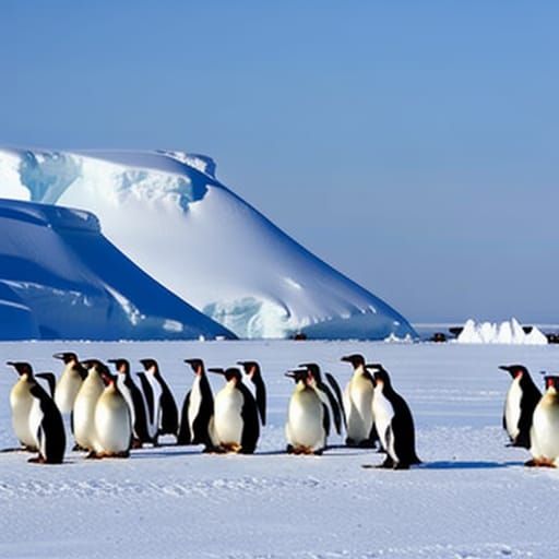 Polar Bear Runs Through Penguin Flock in Antarctica