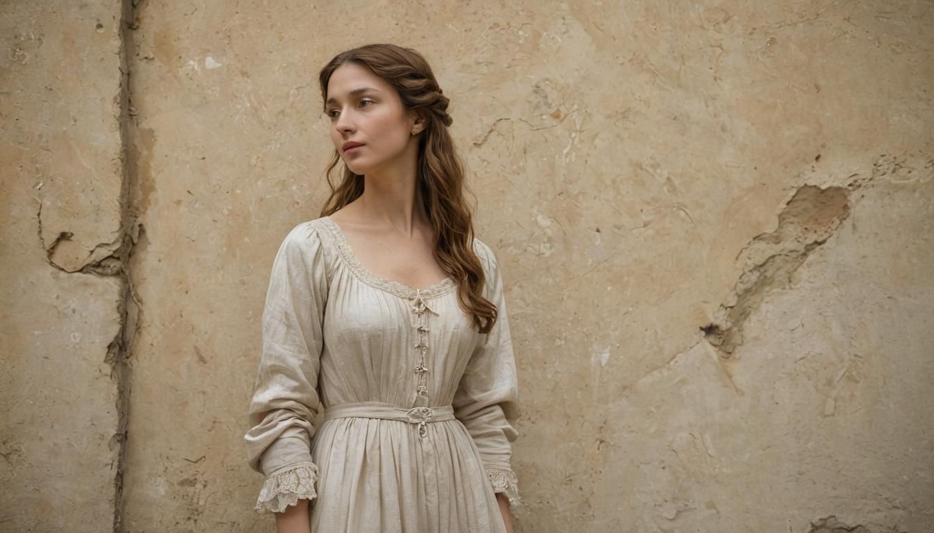 Donna - Stile pittorico realistico, dettagliate ombreggiatur...