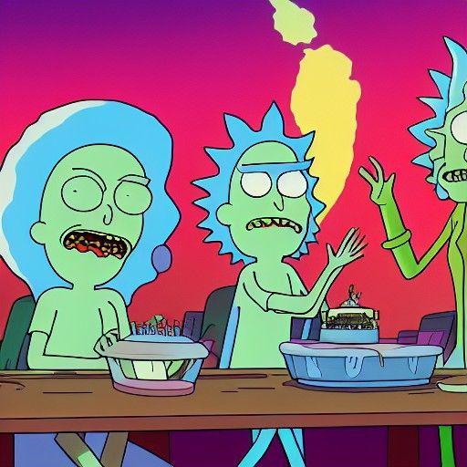 Rick and Morty Style Alien Party