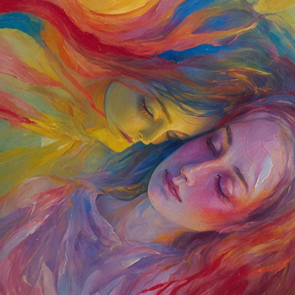 Romantic Surrealism: Person Embracing Ethereal Light