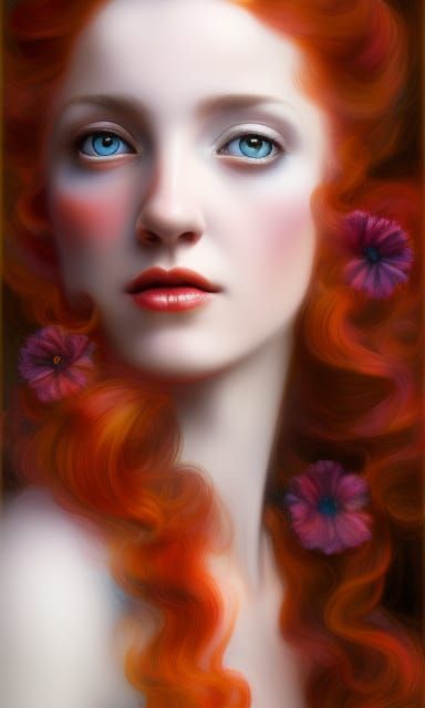 Yin and Yang Twins: Ethereal Pre-Raphaelite Portrait