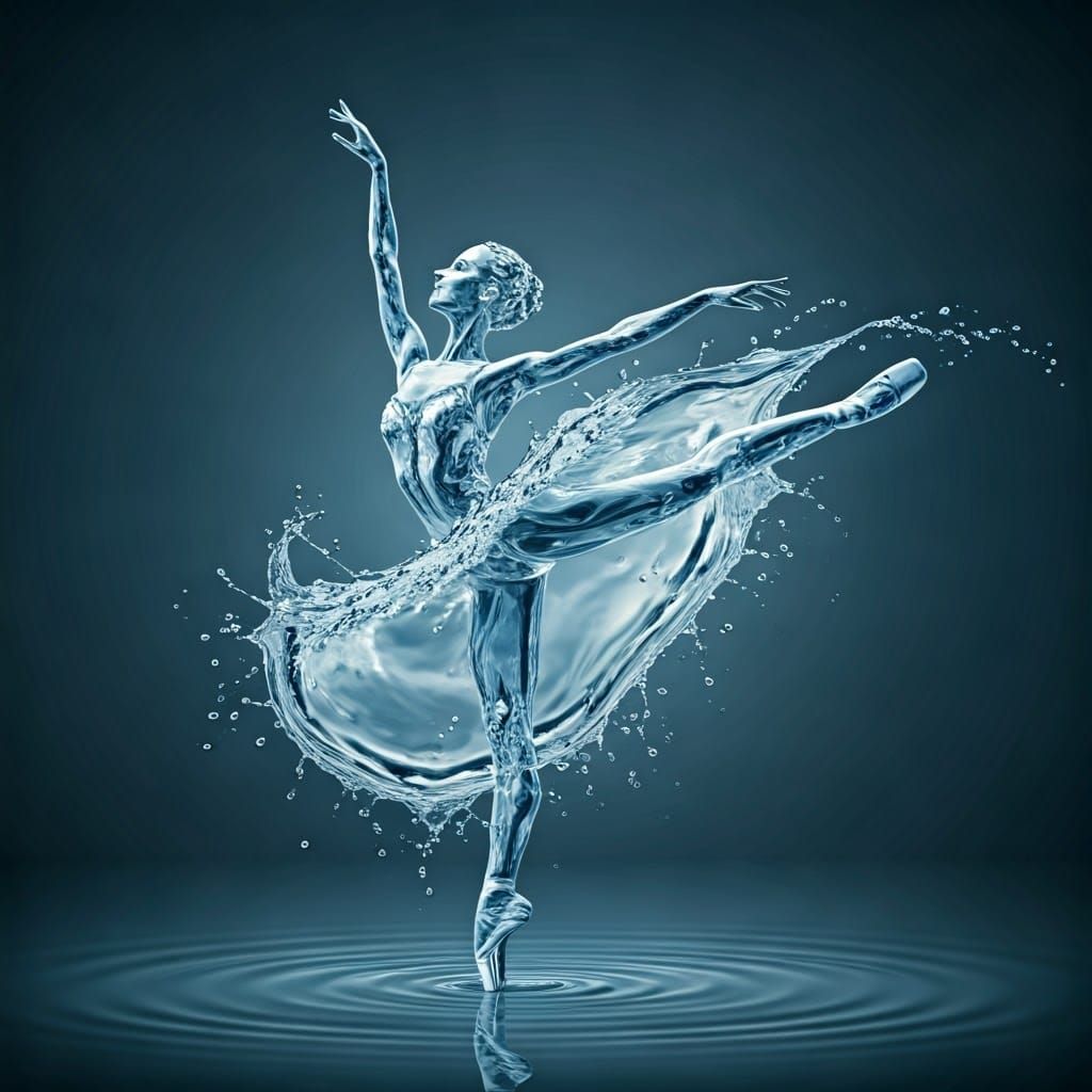 Water Dancer Leaps in Graceful Movement