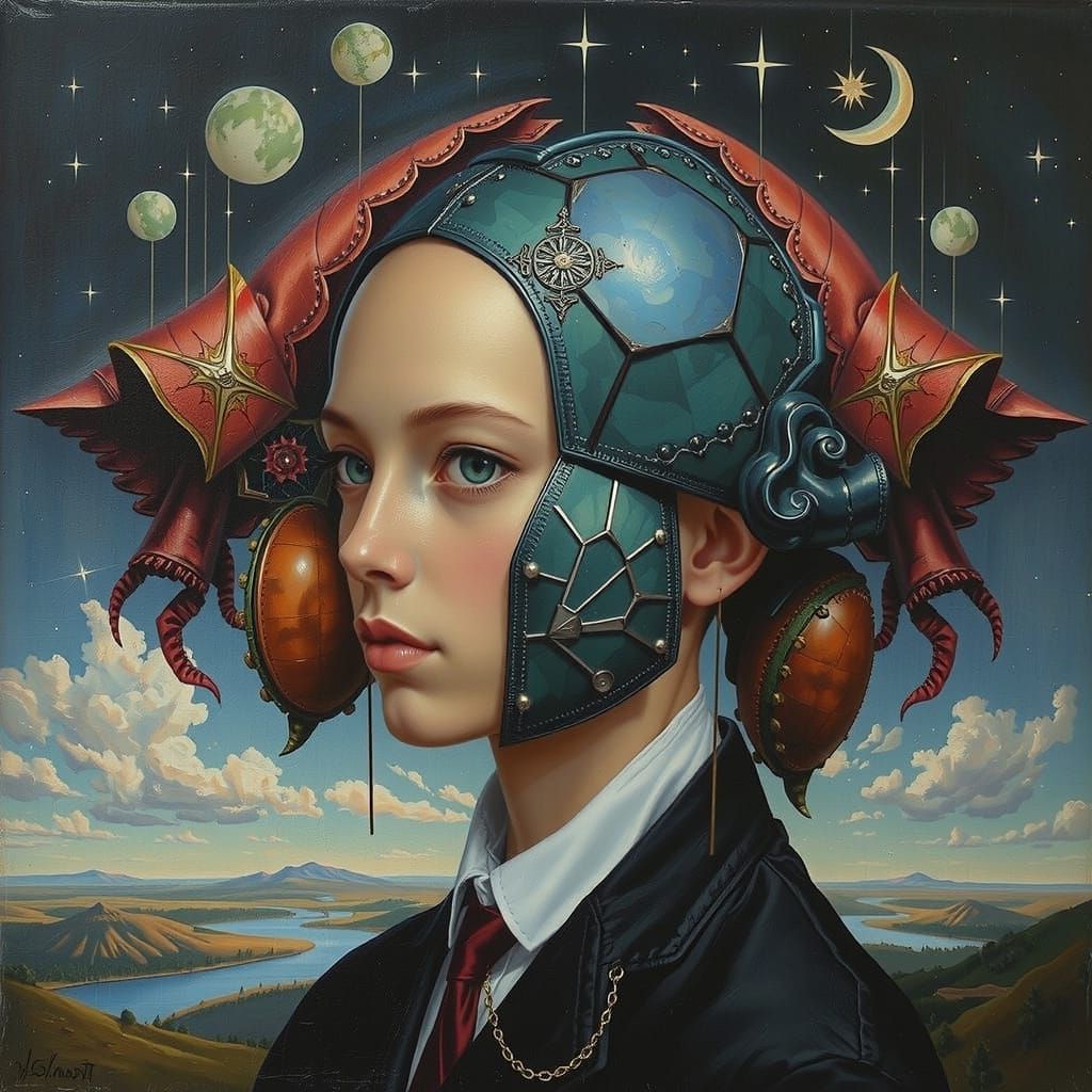 Masterpiece Painting of Beauty and Truth in Vibrant Color