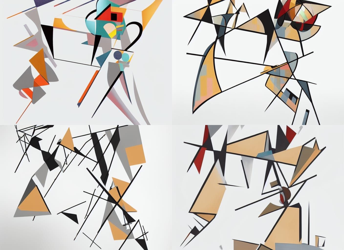 Abstract Tribal Jazz in Cubist Style